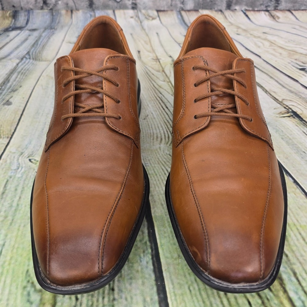 Clarks Bensley‎ Run Oxford Men's Size 12 M Brown Leather Dress Shoes Comfort - Picture 6 of 10